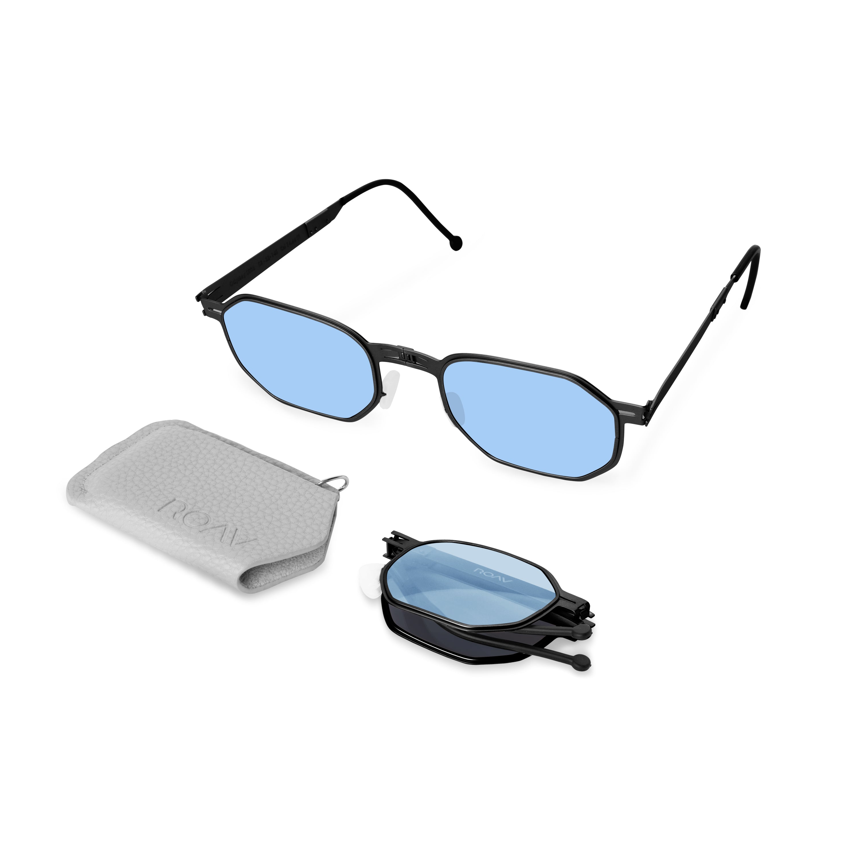 Zeus Black | Light-Blue - ROAV Eyewear 